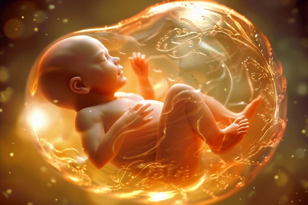 human fetus prenatal development stage womb
